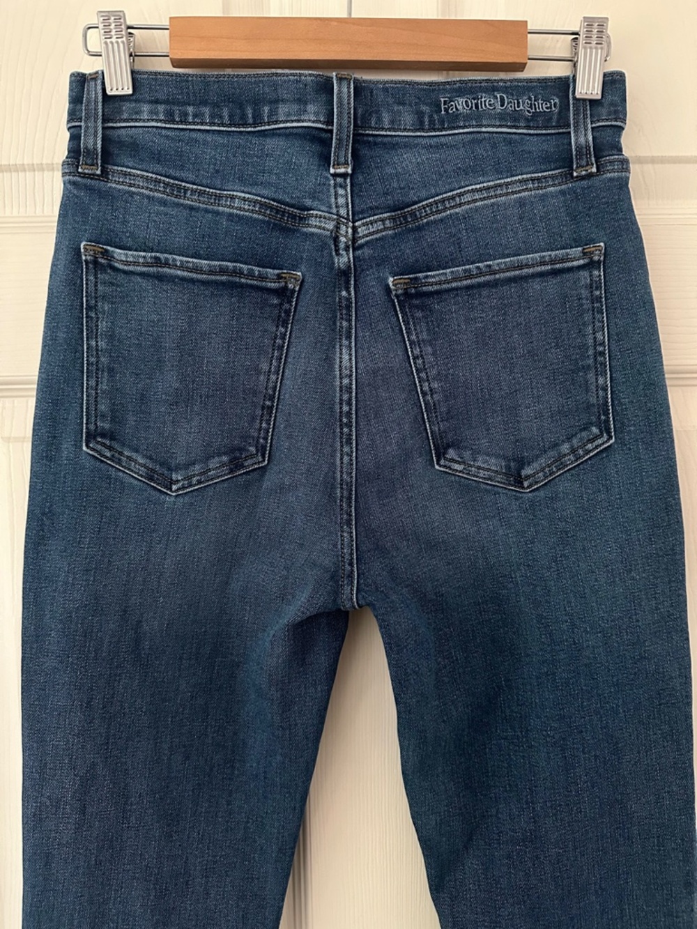 Favorite Daughter Valentina Shortie Jean Medium Indigo Blue Women’s 27 Petite - Picture 8 of 15